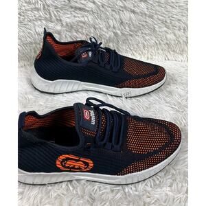 Unltd Marc Ecko Mens Size 10 Neon Navy Orange Running Knit Light Sneakers Shoes
